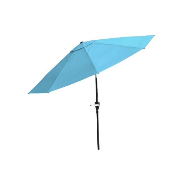 Nature Spring Patio Umbrella with Easy Crank and Auto Tilt, Outdoor Use for Deck, Porch, Backyard, 10-foot Blue 821433MRG - main